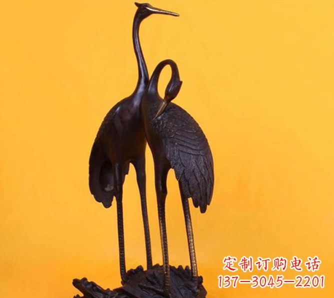 泉州仙鹤雕塑铜