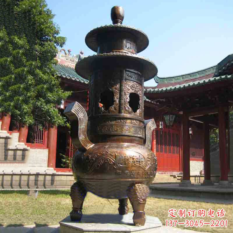 泉州现代铜制香炉铜雕香炉