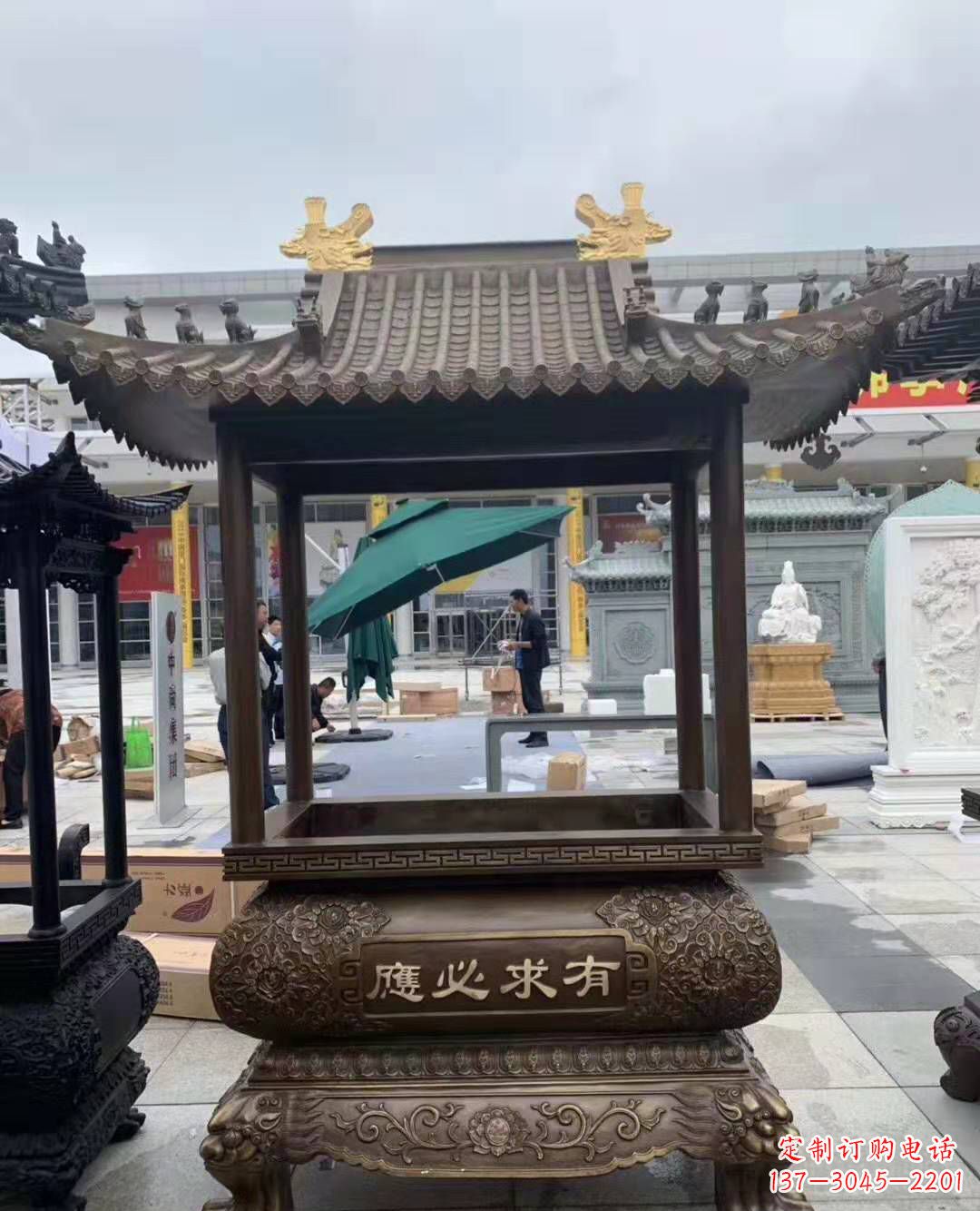 泉州香炉铜雕户外摆件寺庙景观雕塑