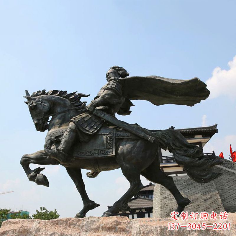 泉州项羽骑马铜雕景观雕塑-景区景点历史名人西楚霸王雕像