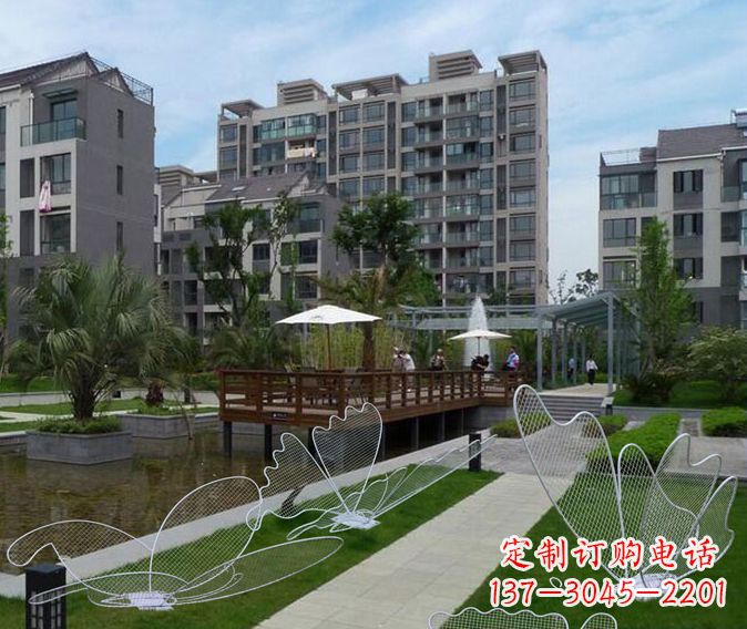 泉州小区不锈钢镂空蝴蝶雕塑