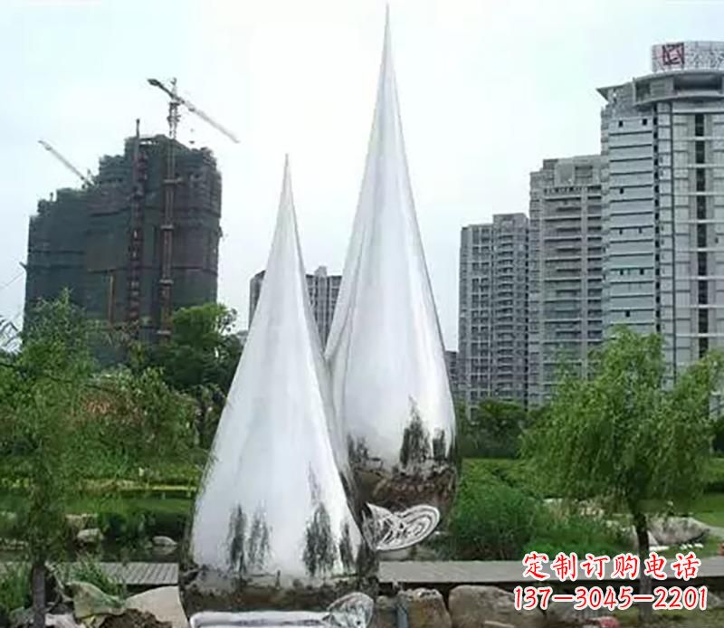 泉州小区不锈钢水滴雕塑