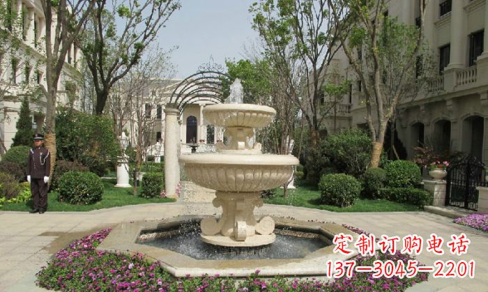 泉州小区景观大理石喷泉石雕 (7)