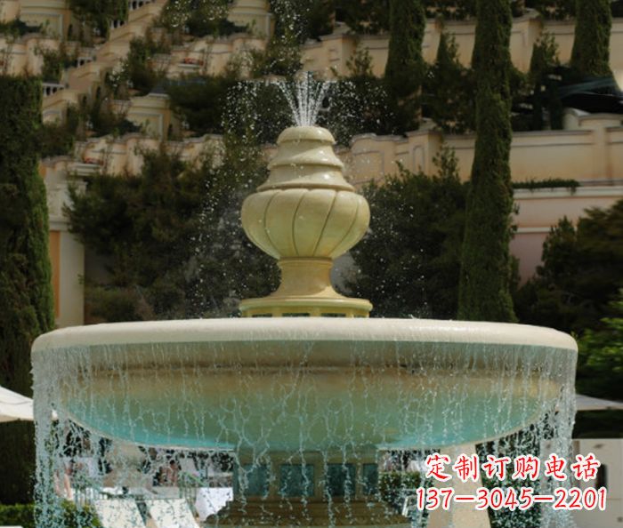 泉州小区景观多层喷泉石雕_2