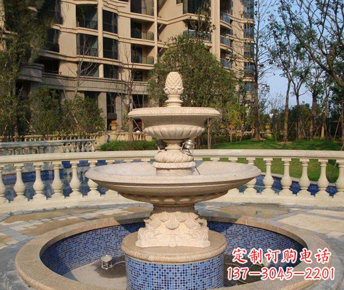 泉州小区景观多层喷泉石雕