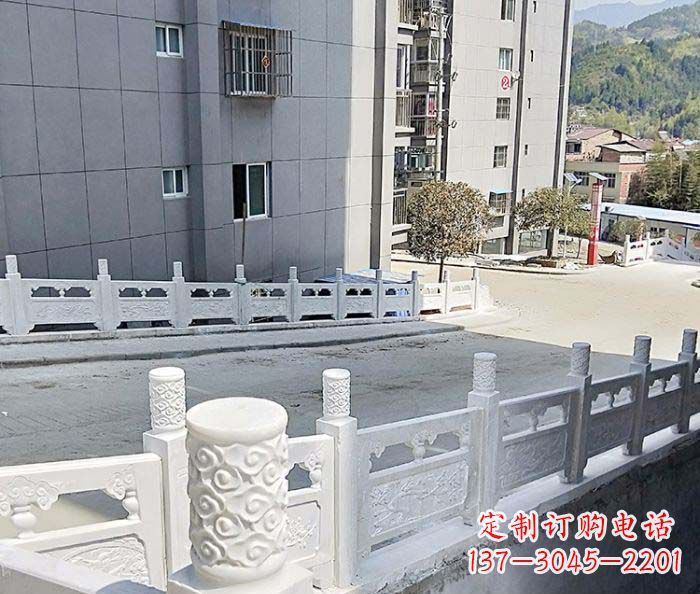 泉州小区景观汉白玉石雕栏板