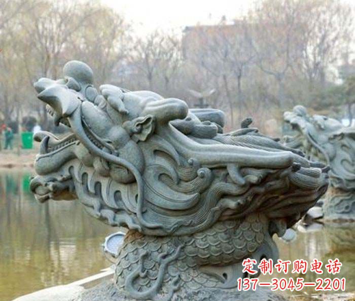 泉州小区景观龙头喷泉石雕
