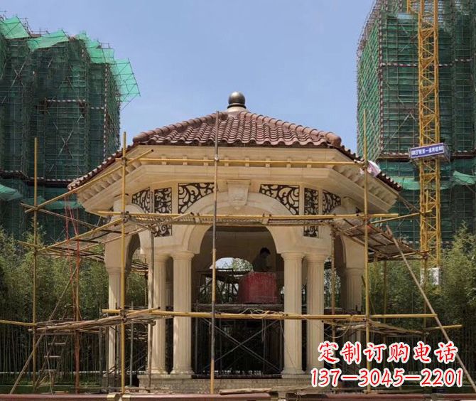 泉州小区景观欧式凉亭石雕