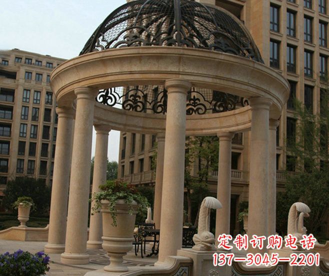 泉州小区景观欧式石雕凉亭