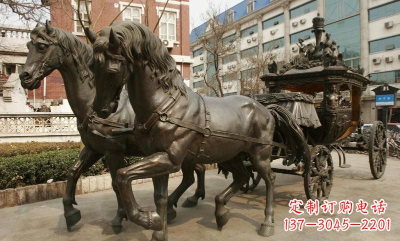 泉州小区欧式马车铜雕