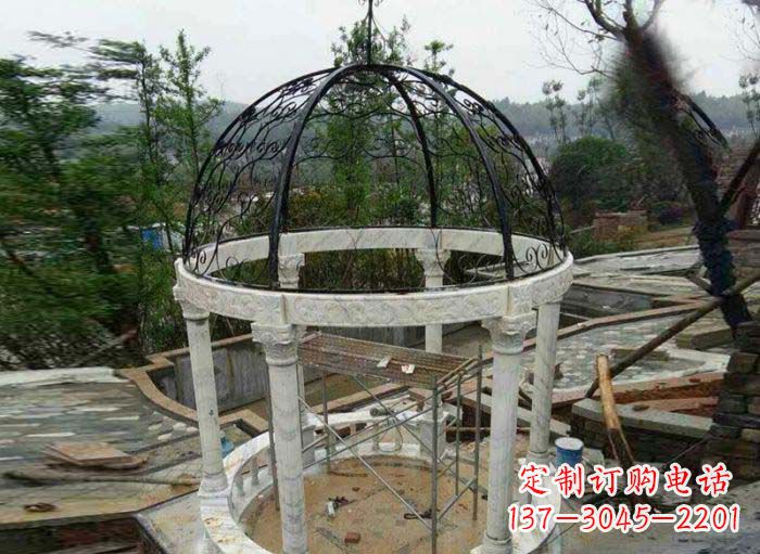 泉州小区欧式圆顶凉亭石雕
