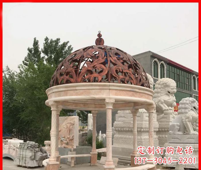泉州小区欧式圆顶凉亭石雕_1