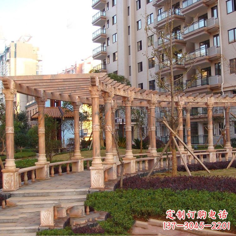 泉州小区石雕花架长廊