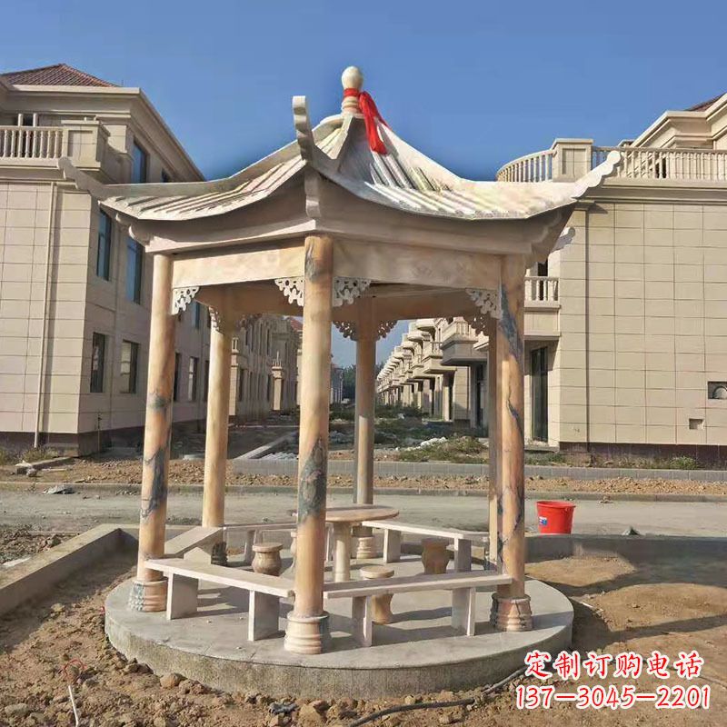 泉州小区庭院石雕凉亭
