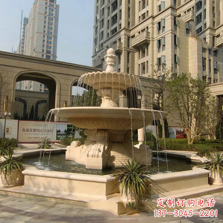 泉州小区庭院石雕欧式喷泉