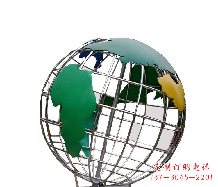 泉州校园不锈钢地球仪摆件雕塑