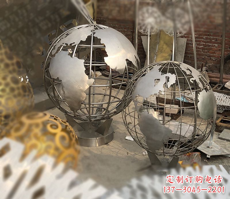泉州校园不锈钢地球仪雕塑112