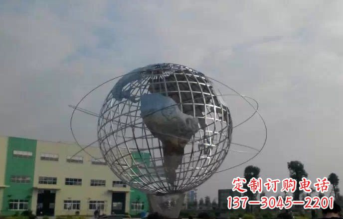 泉州校园不锈钢地球仪雕塑222