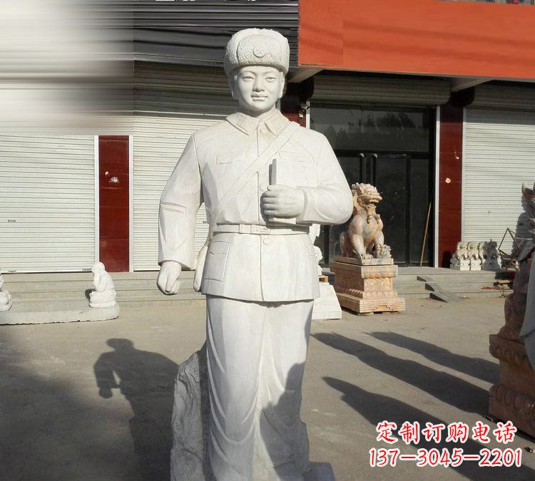 泉州校园大理石立式雷锋雕塑