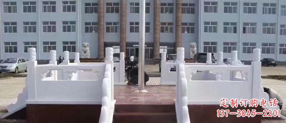 泉州校园汉白玉升旗台石雕