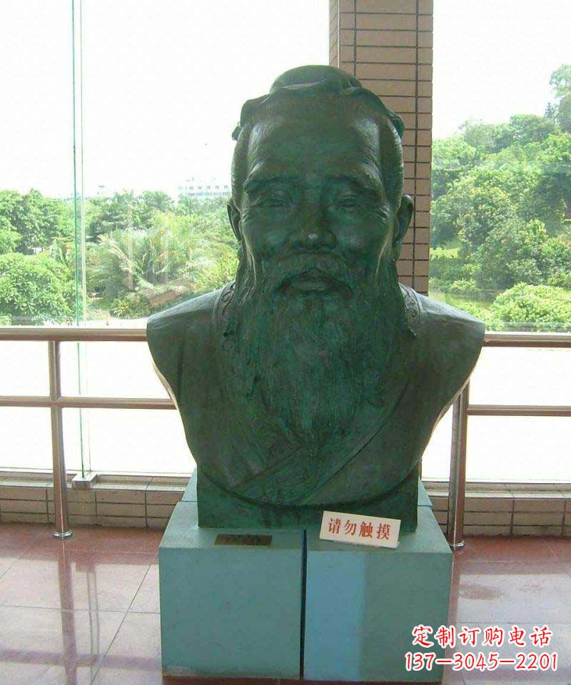 泉州校园孔子胸像名人铜雕