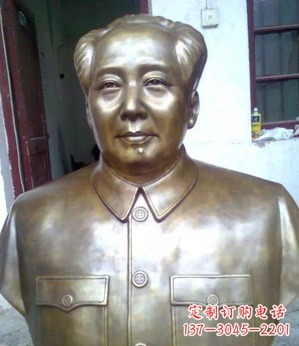 泉州校园毛主席胸像伟人铜雕