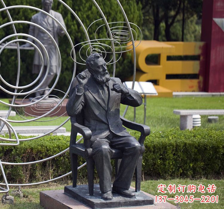 泉州校园名人诺贝尔铜雕