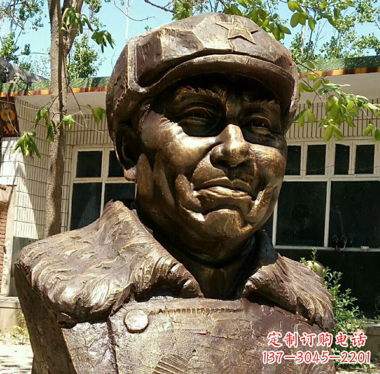 泉州校园名人朱德胸像铜雕
