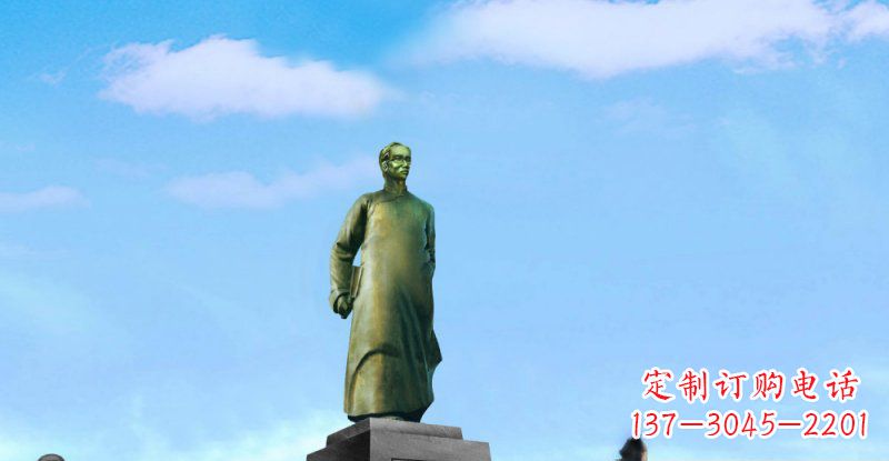 泉州校园朱自清近代名人铜雕