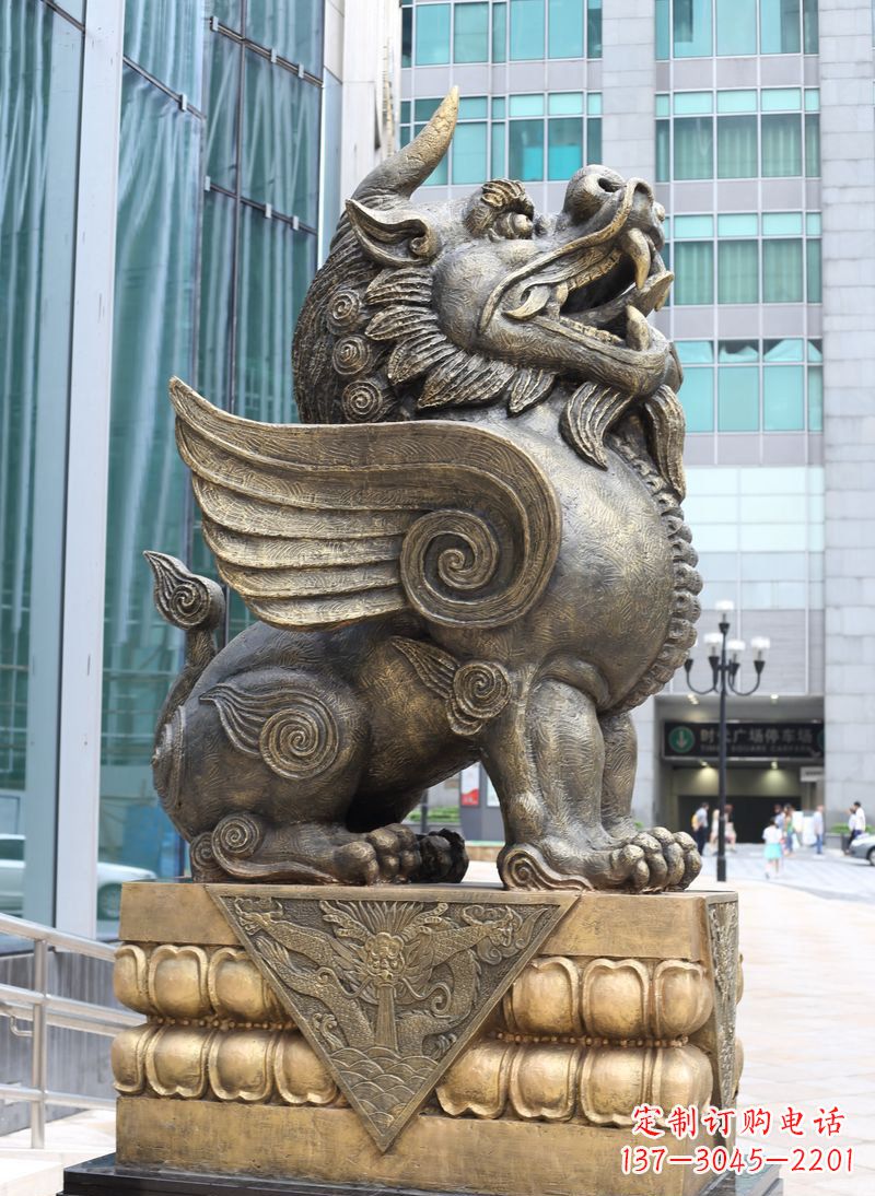 泉州獬豸法院独角兽铜雕