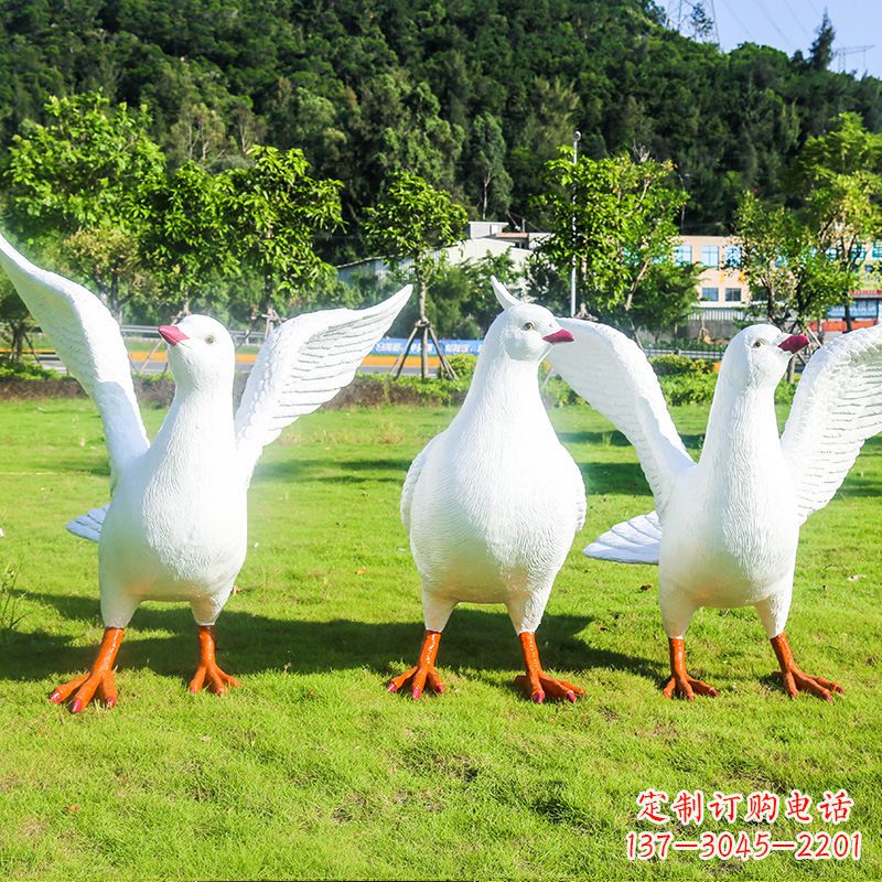 泉州信阳师院和平鸽雕塑