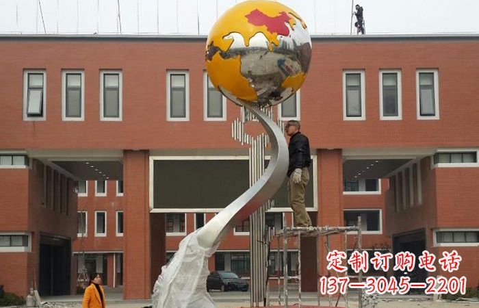 泉州学校不锈钢地球雕塑