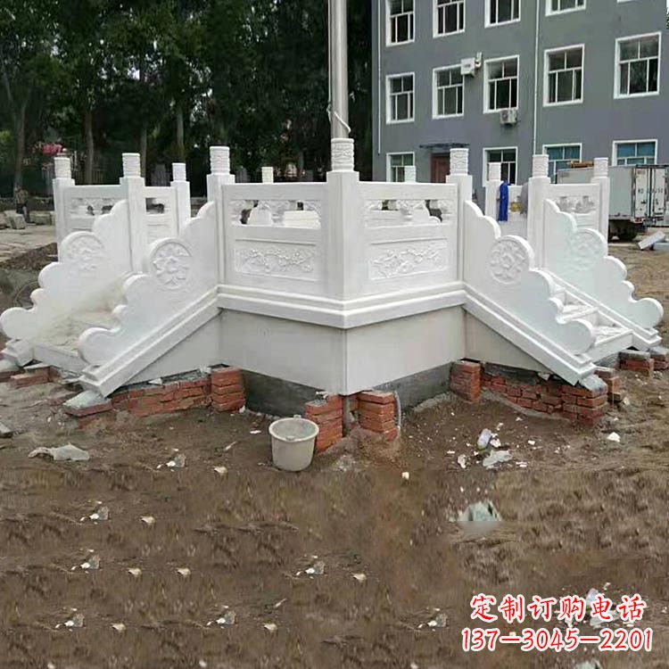 泉州学校汉白玉升旗台石雕