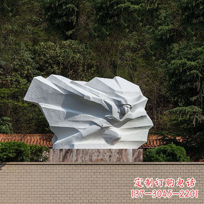 泉州英雄人物黄继光景区景点汉白玉石刻雕塑