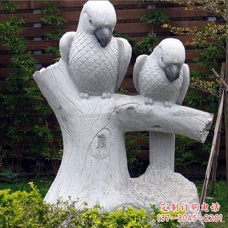 泉州鹦鹉大理石雕塑