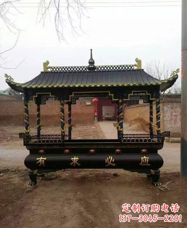 泉州有求必应方形香炉铜雕