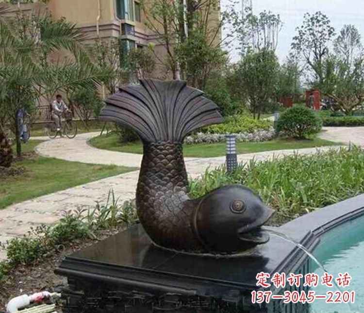 泉州鱼喷泉铜雕