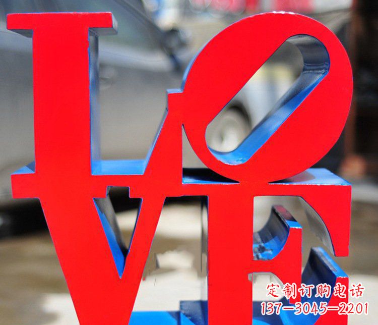 泉州园林不锈钢love字母雕塑