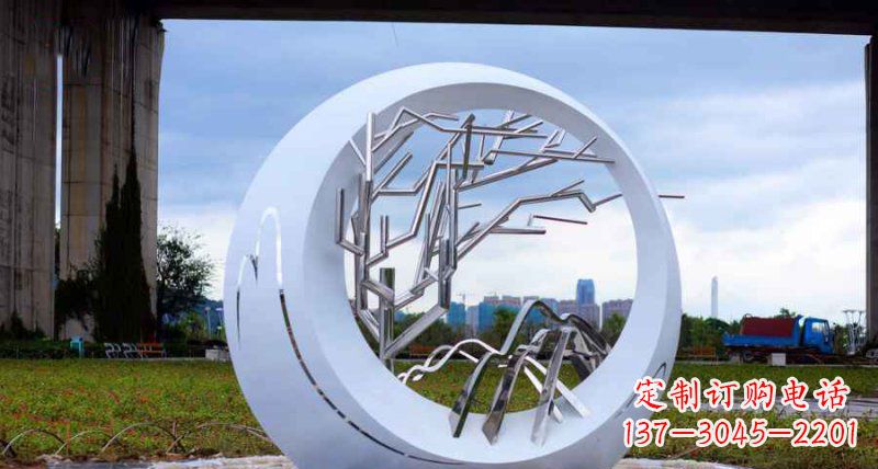 泉州园林不锈钢抽象树枝雕塑