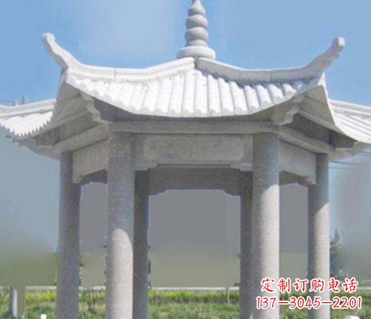 泉州园林仿古石凉亭景观石雕
