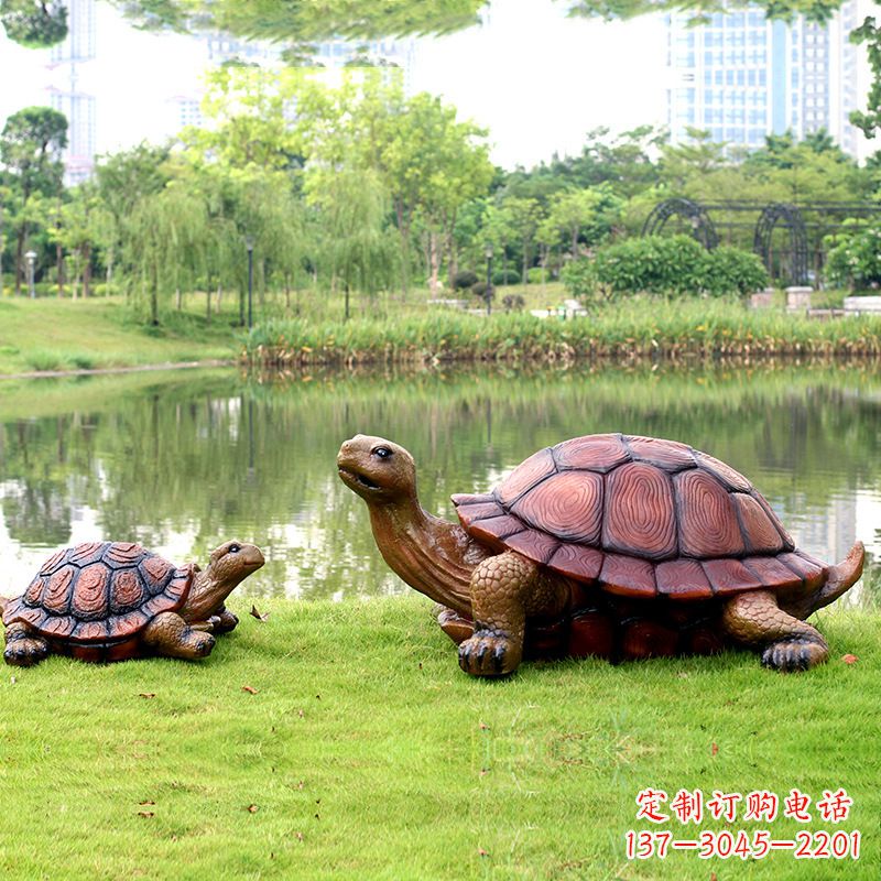 泉州园林仿真乌龟玻璃钢池塘湖泊水景雕塑摆件