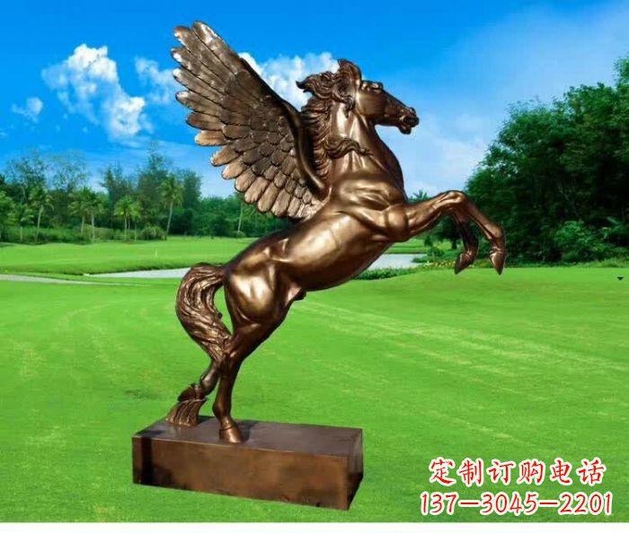 泉州园林飞马铜雕 (2)