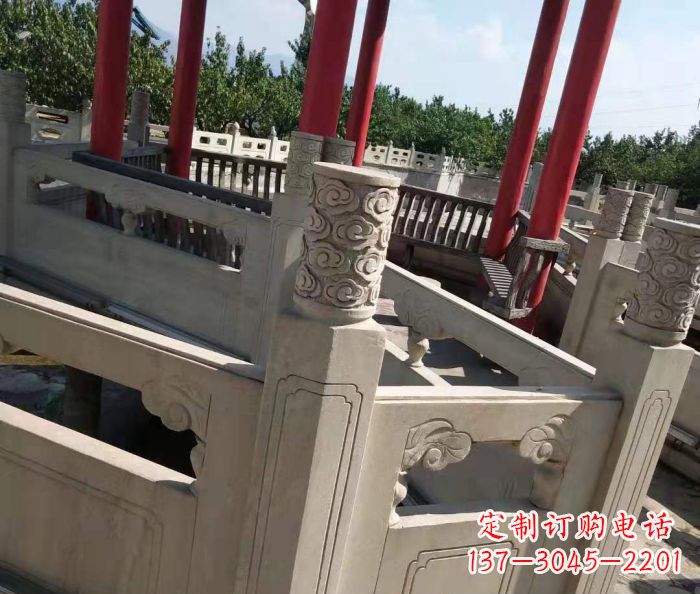 泉州园林景观大理石桥栏板石雕 (3)