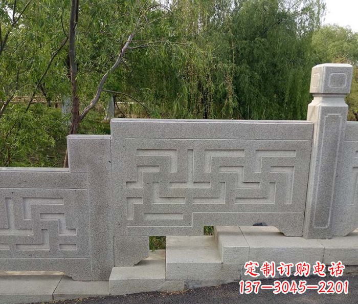 泉州园林景观大理石桥栏板石雕 (7)