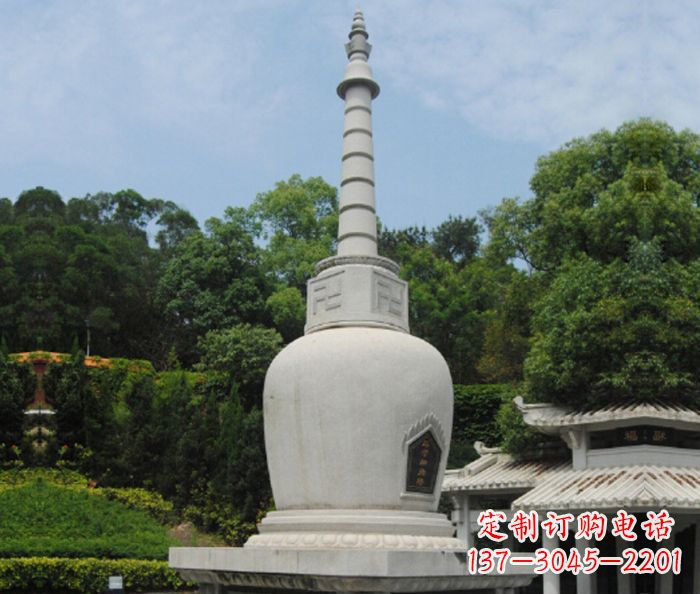 泉州园林景观大理石舍利塔石雕
