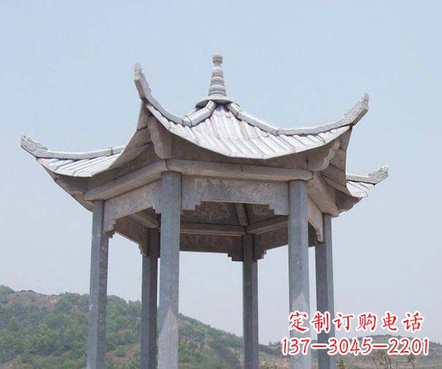 泉州园林景观单层石雕凉亭 (2)
