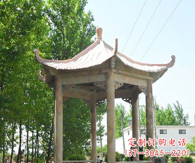 泉州园林景观单层石雕凉亭