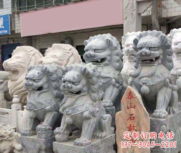 泉州园林景观仿古狮子石雕