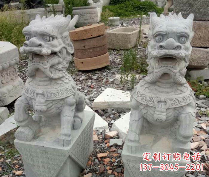 泉州园林景观仿古麒麟石雕