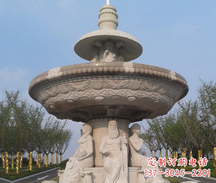 泉州园林景观西方人物喷泉石雕 (2)